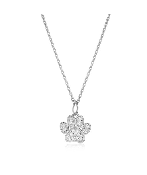 Monte Luna Sterling Silver Paw Print Necklace vous aussi creer 