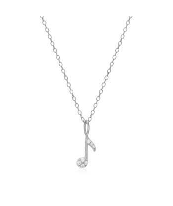 Monte Luna Sterling Silver Music Note Necklace pas cher