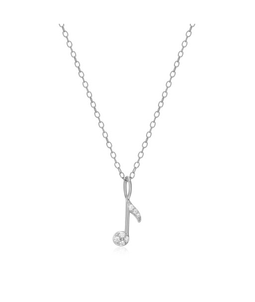 Monte Luna Sterling Silver Music Note Necklace pas cher