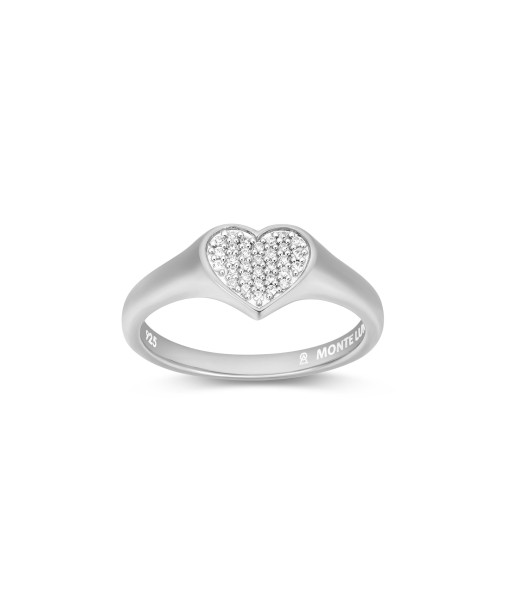 Monte Luna Sterling Silver Heart Ring hantent personnes