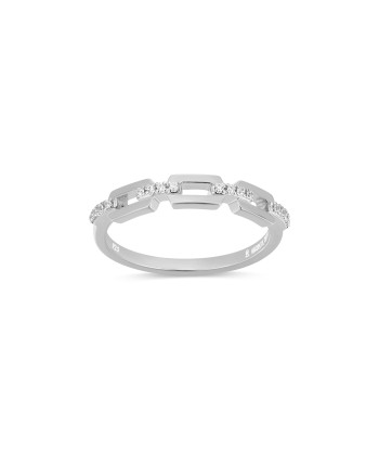 Monte Luna Sterling Silver Link Ring chez Cornerstreet bien 