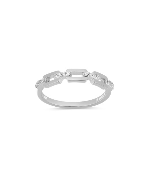 Monte Luna Sterling Silver Link Ring chez Cornerstreet bien 