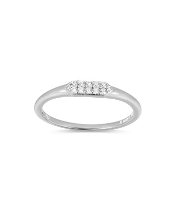 Monte Luna Sterling Silver Double Row Ring la colonne vertébrale