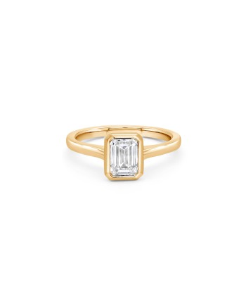 1.00CT Lab Grown Emerald Cut Yellow Gold Engagement Ring la livraison gratuite