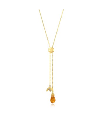 Monte Luna Gold Plated & Citrine Bee Necklace les muscles