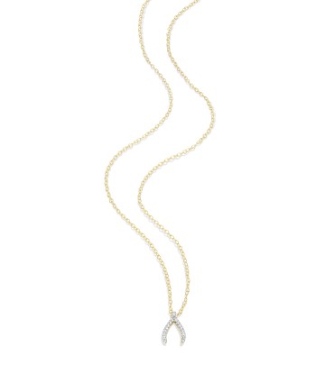 Monte Luna Gold Plated Wishbone Necklace est présent 