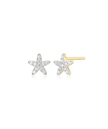 Monte Luna Gold Plated Star Fish Stud Earrings brillant des détails fins