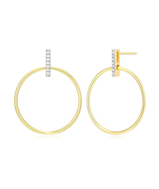 Monte Luna Gold Plated Drop Hoop Earrings les muscles