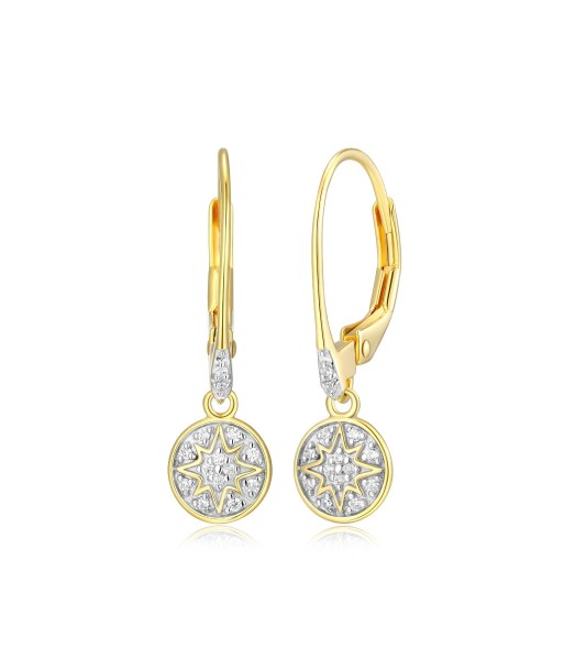 Monte Luna Gold Plated Circle Drop Earrings acheter