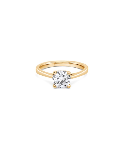 1.00CT Lab Grown Round Cut Yellow Gold Engagement Ring 50-70% off 