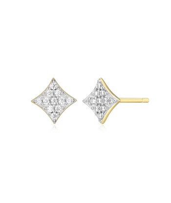 Monte Luna Gold Plated Diamond Shape Earrings livraison et retour toujours gratuits