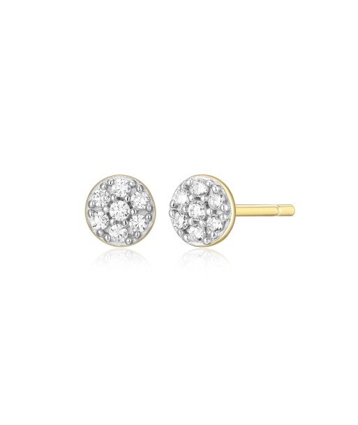 Monte Luna Gold Plated Circle Stud Earrings vous aussi creer 