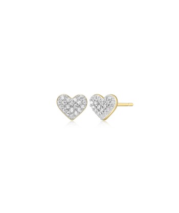 Monte Luna Gold Plated Heart Stud Earrings 50-70% off 