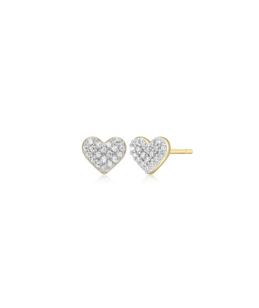 Monte Luna Gold Plated Heart Stud Earrings 50-70% off 