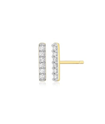 Monte Luna Gold Plated Stick Stud Earrings livraison gratuite