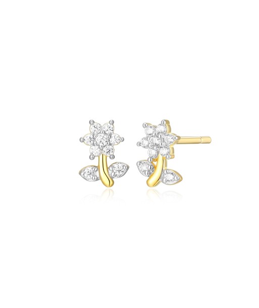 Monte Luna Gold Plated Daisy Stud Earrings Paris Déstockage Promo