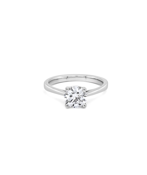 1.00CT Lab Grown Round Cut White Gold Engagement Ring Comparez plus de prix