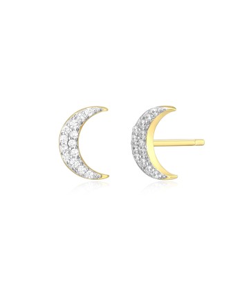 Monte Luna Gold Plated Crescent Moon Stud Earrings outlet