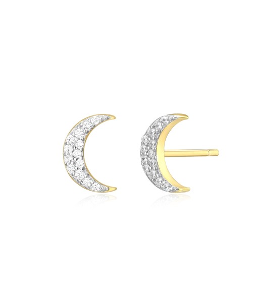 Monte Luna Gold Plated Crescent Moon Stud Earrings outlet