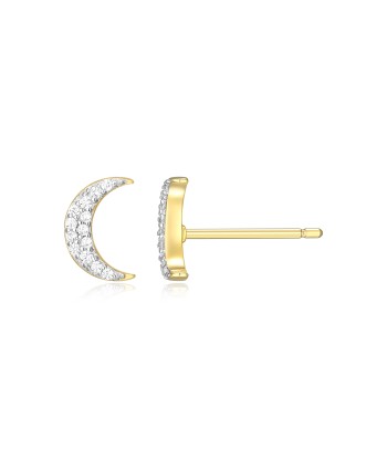 Monte Luna Gold Plated Crescent Moon Stud Earrings outlet