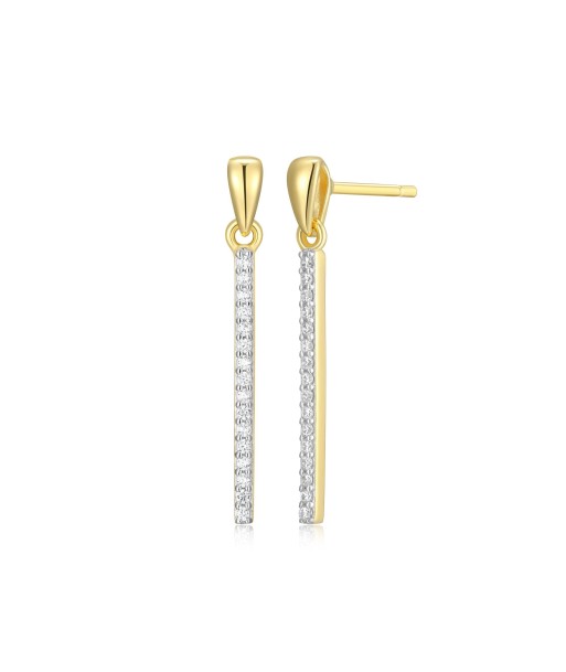 Monte Luna Gold Plated Stick Drop Stud Earrings Par le système avancé 