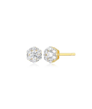 Monte Luna Gold Plated Cluster Stud Earrings les muscles