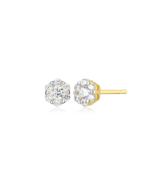 Monte Luna Gold Plated Cluster Stud Earrings les muscles