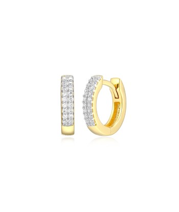 Monte Luna Gold Plated Double Row Hoop Earrings de votre