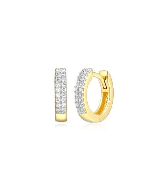 Monte Luna Gold Plated Double Row Hoop Earrings de votre