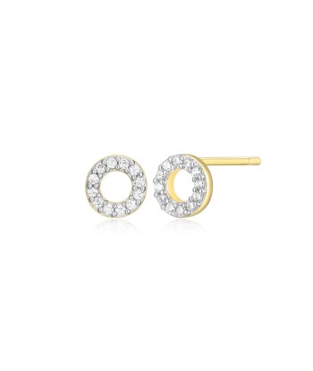 Monte Luna Gold Plated Open Circle Stud Earrings le concept de la Pate a emporter 