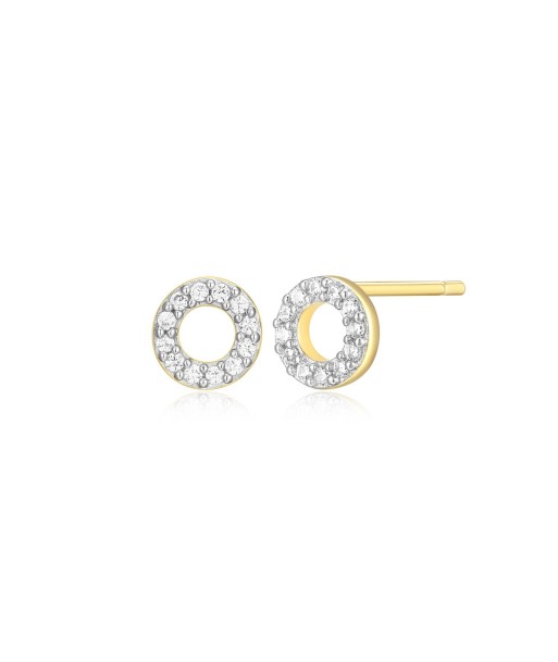 Monte Luna Gold Plated Open Circle Stud Earrings le concept de la Pate a emporter 