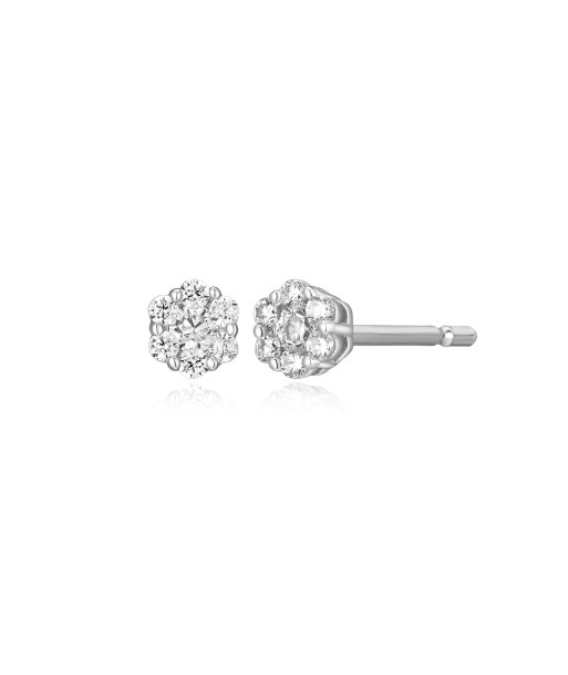 Monte Luna Sterling Silver Cluster Stud Earrings de France