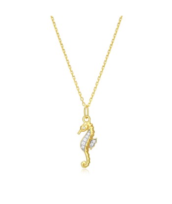 Monte Luna Gold Plated Sea Horse Necklace Voir les baskets