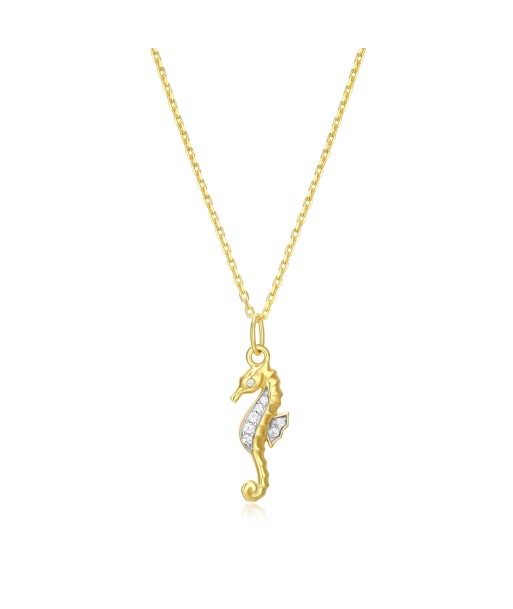 Monte Luna Gold Plated Sea Horse Necklace Voir les baskets