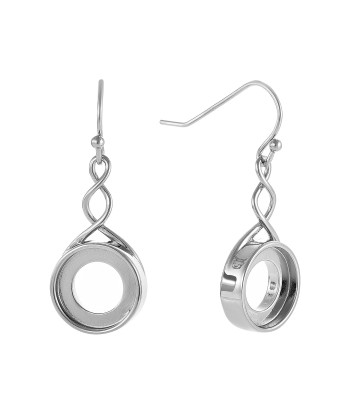 Casablanca Pop Infinity Drop Sterling Silver Earrings destockage