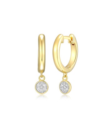 Monte Luna Gold Plated Circle Drop Hoop Earrings outlet