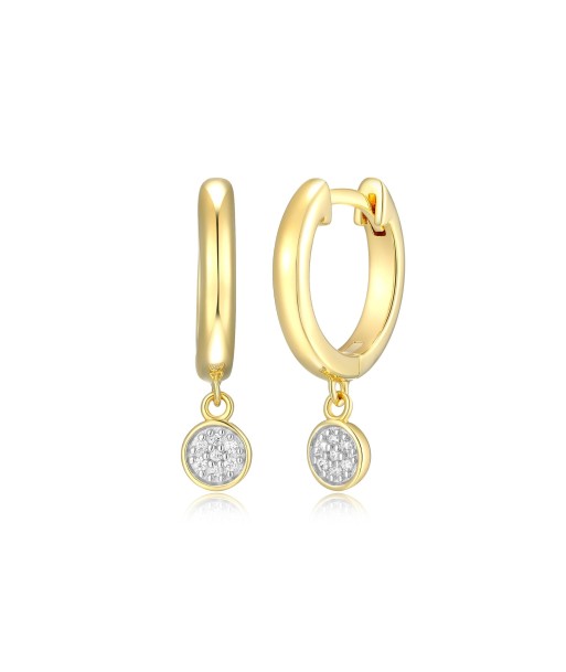 Monte Luna Gold Plated Circle Drop Hoop Earrings outlet