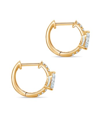 0.70CTW Lab Grown Diamond Pear Hoop Earrings outlet