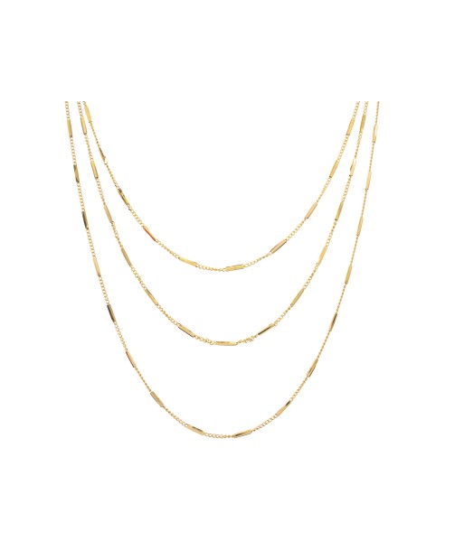 Casablanca Gold Plated Beaded Layered Necklace Livraison rapide