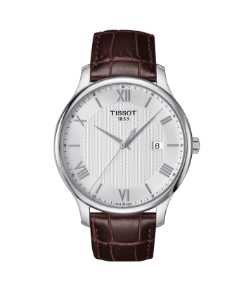 Tissot Tradition Brown Leather Men's Watch français