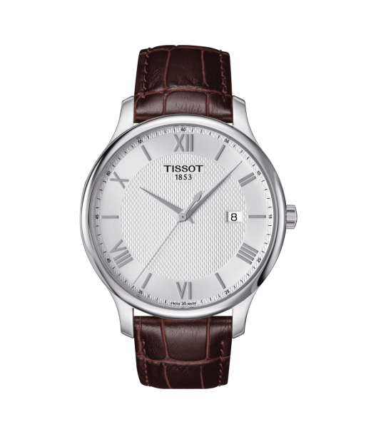 Tissot Tradition Brown Leather Men's Watch français