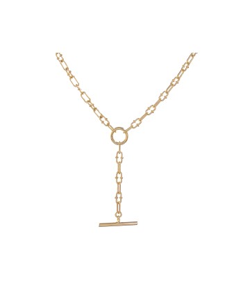 Casablanca Gold Plated T-Bar Necklace français