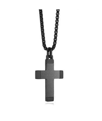 Italgem Men's Stainless Steel Cross Necklace rembourrage situé sous