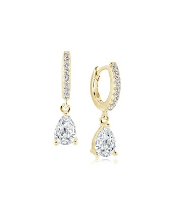 Italgem Stainless Steel Gold Pear Drop Earrings offre 