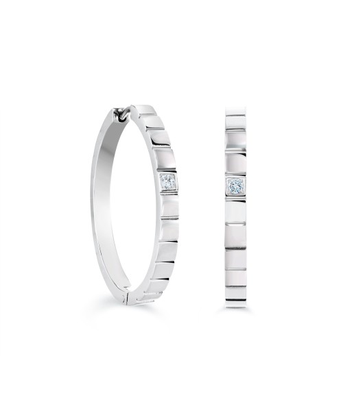 30MM Italgem Stainless Steel CZ Hoop Earrings Amélioration de cerveau avec