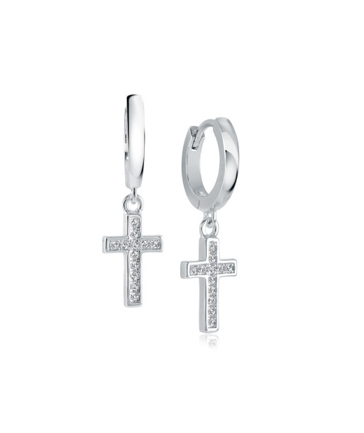 Italgem Stainless Steel Cross Earrings Découvrez la collection