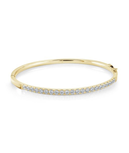 Italgem Gold Stainless Steel CZ Bangle Bracelet soldes