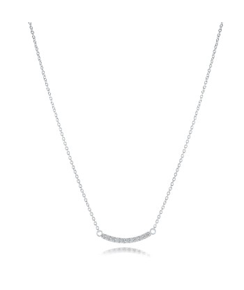 Italgem Stainless Steel Curved Bar Necklace ou a consommer sur place