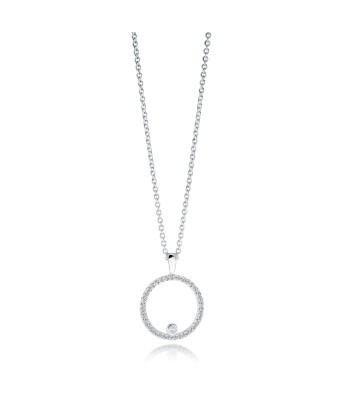 Italgem Stainless Steel Circle Necklace en stock