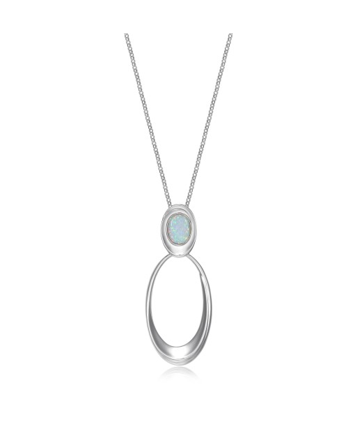 Elle Opal Swirl Sterling Silver Necklace plus qu'un jeu 